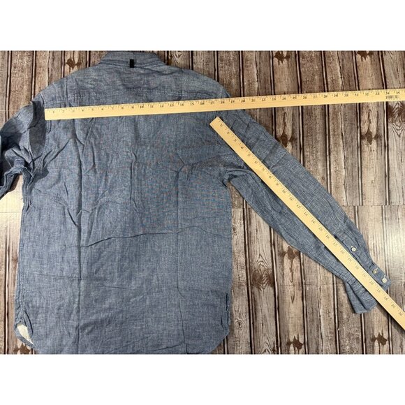 RAG & BONE classic fit beach Shirt size M color Blue NWOT - Picture 5 of 5